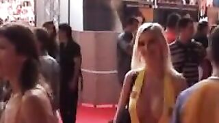 VIKI walking around porn show with pal in relic of a video