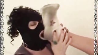 slave girl worship her mature Goddes sexy white socks