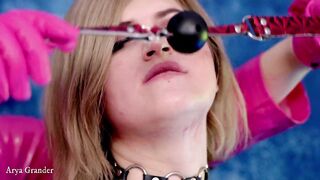 Gag Play Lesbian Hot Sex Video FemDom Mistress Arya Grander and her Submissive MILFie Girl