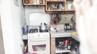 She is angry, but we had sex in the kitchen !!!