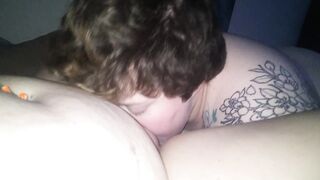 Hot Lesbian Oral to Strap Part 1