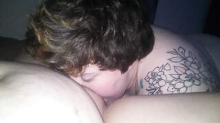 Hot Lesbian Oral to Strap Part 1