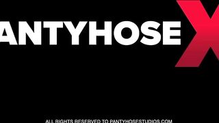 SEXY TRIPLE NYLON FOOT WORSHIP - NYLON FEET WORSHIP!