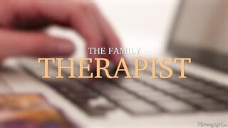Family therapist plays with stepmom and stepdaughter