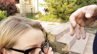 STEP BROTHER CUMS ON STEP SISTER'S PRETTY FACE IN YOGA PANTS & SHE SWALLOW