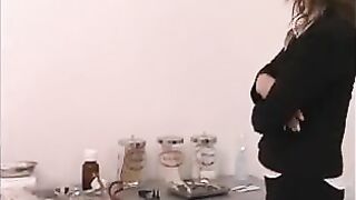 Sexy lesbian gynecologist seduces hot lesbian patient