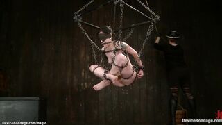Chained blindfolded slut suspended (Amanda Dawkins, Amanda Marie)