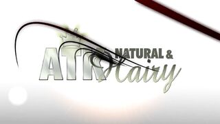 Kassiana showing off her super hairy pussy in the kitchen