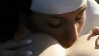 Nun's ass licking
