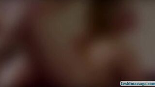Beautiful lesbians in an intense orgasm