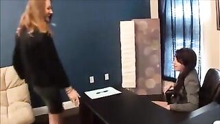 office girl foot worship
