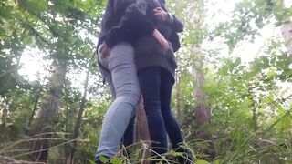 Three strangers in the forest - Lesbian Illusion Girls