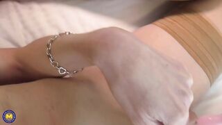 Mature British step moms Amy and Scarlet love each other