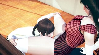 Student Lick Teacher's Pussy in Class Room - two Student Watching POV