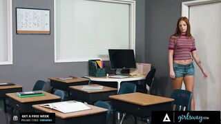 GIRLSWAY Busty Teacher Becky Bandini Gets Caught By Student While Fingering Herself (Scarlett Mae)