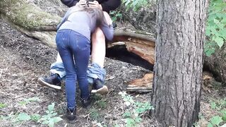 Peeped on sex in the forest with two lesbians - Lesbian-illusion