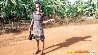 Petite college student picked up outdoors for BBC pounding 101