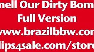 Chubby girls are farting in each other's face all night long, in front of the camera