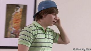 Tied up girl is used by his lesbian step mom