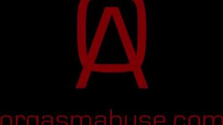 Passionate chick got tied up tight with her legs spread wide open, before getting forced to cum