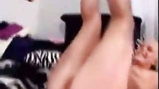 Mature pornstar fucks teen with strap-on