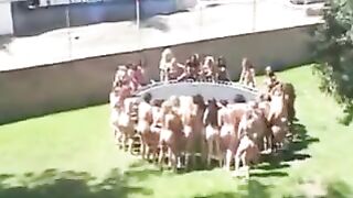 Lesbians Squirting all over her