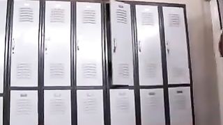 Horny girls in changing room