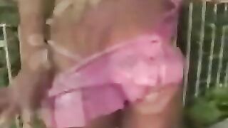Bobbi Blair and Brianna Love take turns poling each other holes