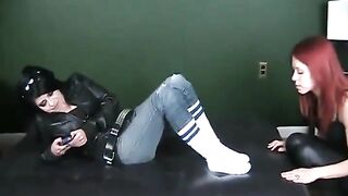 Sexy white socks worship