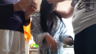 My Step Sister Lost Her Girlfriend at Cards - Lesbian Illusion Girls
