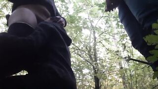 My girlfriend jerks off a dick as she watches me cum in another girl's mouth - Lesbian Illusion Girls