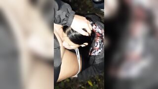 The escort girl licked pussies for me and my girlfriend in the dark forest - Lesbian Illusion Girls