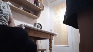 While my girlfriend's mother was preparing breakfast for us, I fucked her daughter - Lesbian Illusion Girls