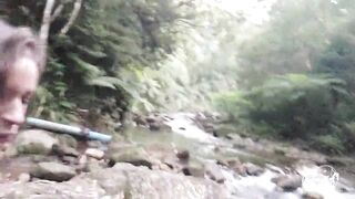 She sucked me at the waterfall after we traveled 12 hours - Vlog #6 - Venusss Model