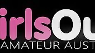 GIRLS OUT WEST - Busty hotties lick cunts and scissor during lesbian threesome