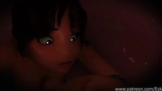 Гигантская милфа пожирает киской девушку мульт