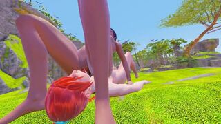 Lesbian sex fisting and scissoring - 3D Porn