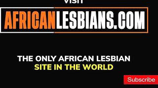 AFRICAN LESBIANS - Busty and Slim Ebony Lesbians Outdoor Kissing Indoor Licking
