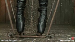 Bound bent over slave gets spanked (Claire Adams, Cassandra Nix)