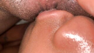 SUCKING MY GF BIG CLIT UNTIL SHE CUM IN MY MOUTH !!