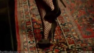 Lesbian Foot Maids Taunt Rich Boss