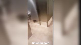 Two norwegian lesbians licks each other in IKEA's toilet. Cunilingus