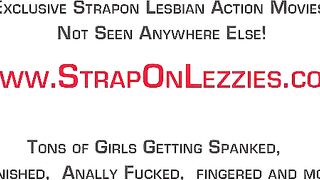 Blonde spanked by policewoman