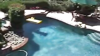 HOt lesbian orgy by the pool