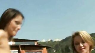 Two Girls having Fun on Boat Trip