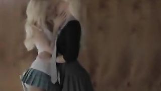 Czech blonde twins make love