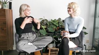 Blonde's First Time Eating Pussy