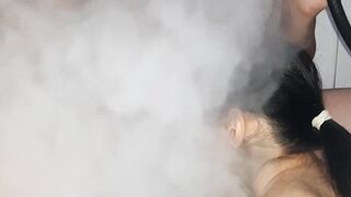 Mistress Smoking and Slave Licking Pussy - Lesbian Illusion Girls
