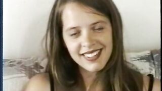 Brunette babe gets her super-hairy pussy tasted by her best friend