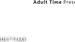 ADULT TIME   Cam Damage Fucked Me With A Strap on At Our Lesbian Slumber Party